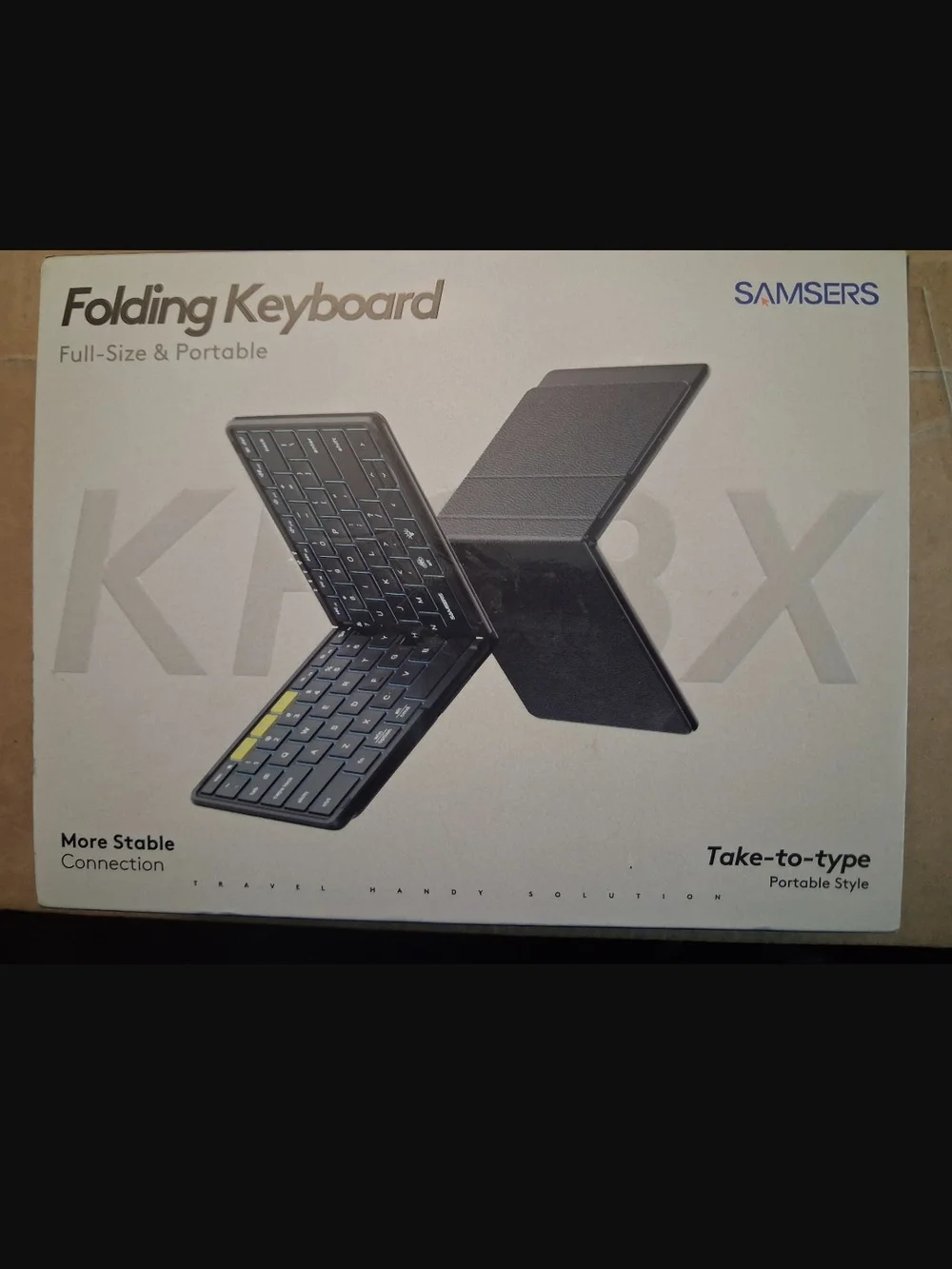 Folding Bluetooth Tablet Keyboard - Black